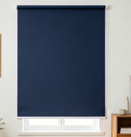 Blackout Roller Blind 100×200cm, Navy Blue